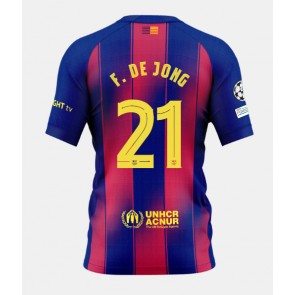 Barcelona Frenkie de Jong #21 Hjemmebanetrøje 2025-26 Kortærmet